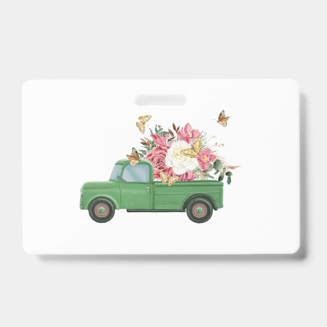 Badge Conceptions de sublimation de fleurs (Avant)