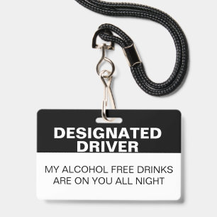 Badge Conducteur Désigné Personnalisé Sans Alcool