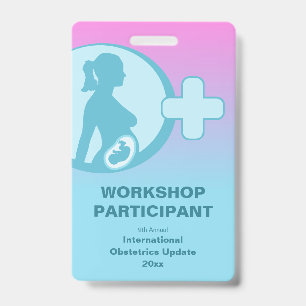 Badge Conférence Médicale sur l'obstétrique et la gynéco