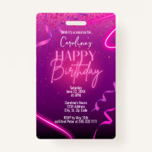 Confetti rose violet Neon Surprise fête d'annivers