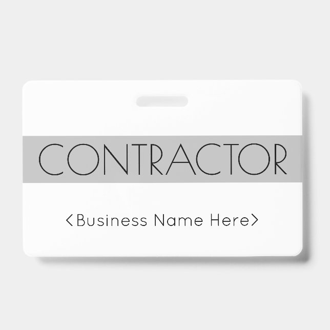 Badge "CONTRACTOR" tendance (Avant)