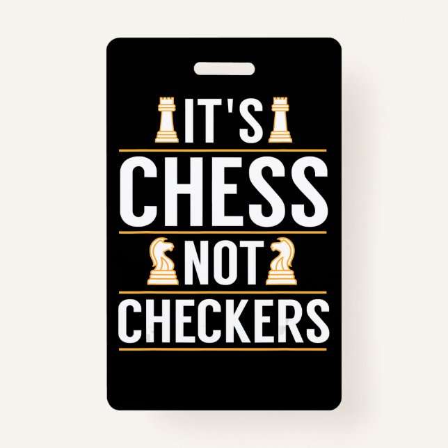 Badge cool ses échecs pas checkers chèques joueurs cadea (Devant)