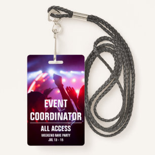 Badge Coordinateur d'événement personnalisé Toutes les c
