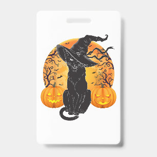Badge Costume Chat Noir Scary Halloween sorcier Casquett