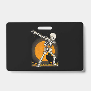 Badge Costume de squelette d'Halloween Dabbing