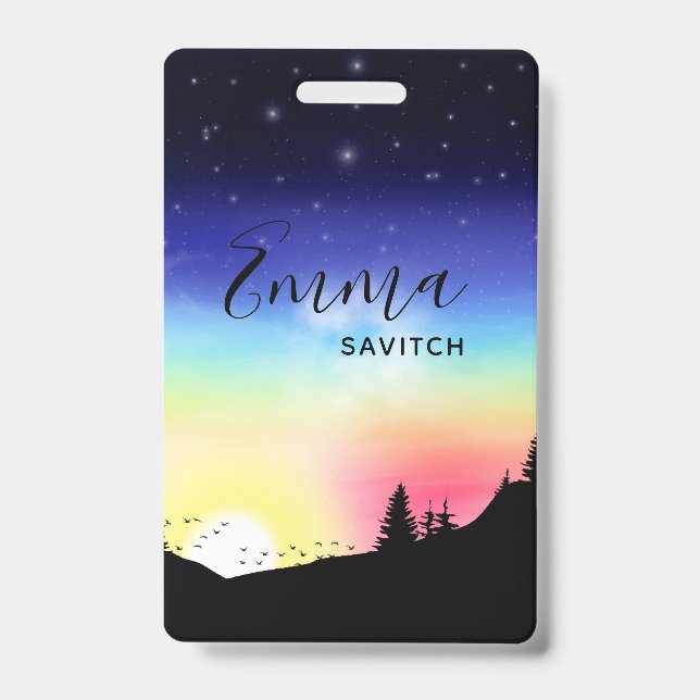 Badge Coucher de soleil (Avant)