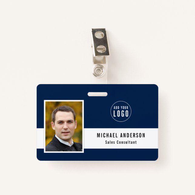 Badge Couleur Arrière - plan modifiable Ajouter votre lo (Devant avec clip)
