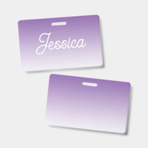 Badge Couleur ombrée violette (modifiable) et votre text