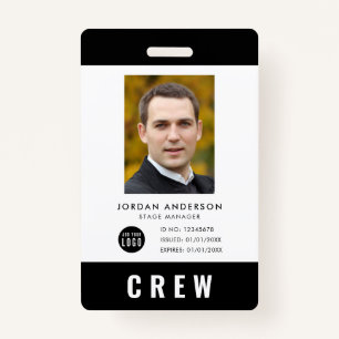 Badge Couleur personnalisée Ajouter un logo Photo CREW P