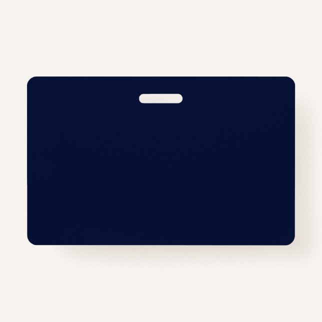 Badge Couleur solide bleu marine de minuit (Devant)