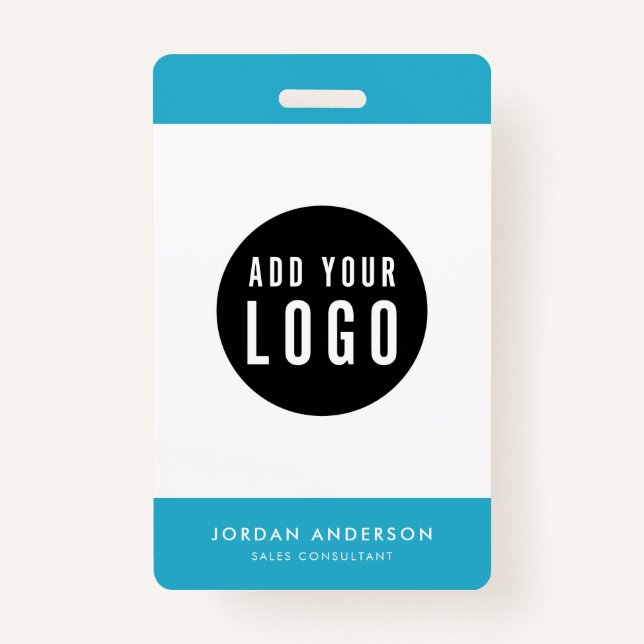 Badge Couleurs modifiables Ajouter votre logo ID employé (Devant)