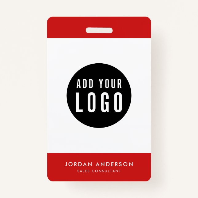 Badge Couleurs modifiables Ajouter votre logo ID employé (Devant)