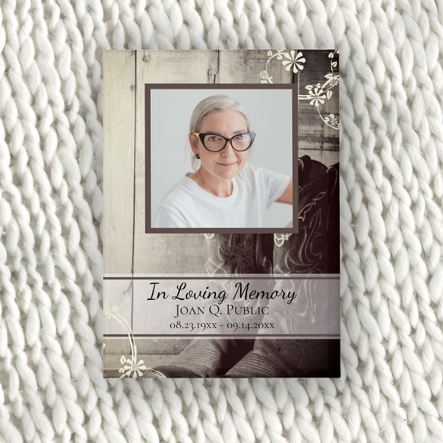 Badge Country Western Cowboy Boots funéraire Memorial (Créateur téléchargé)