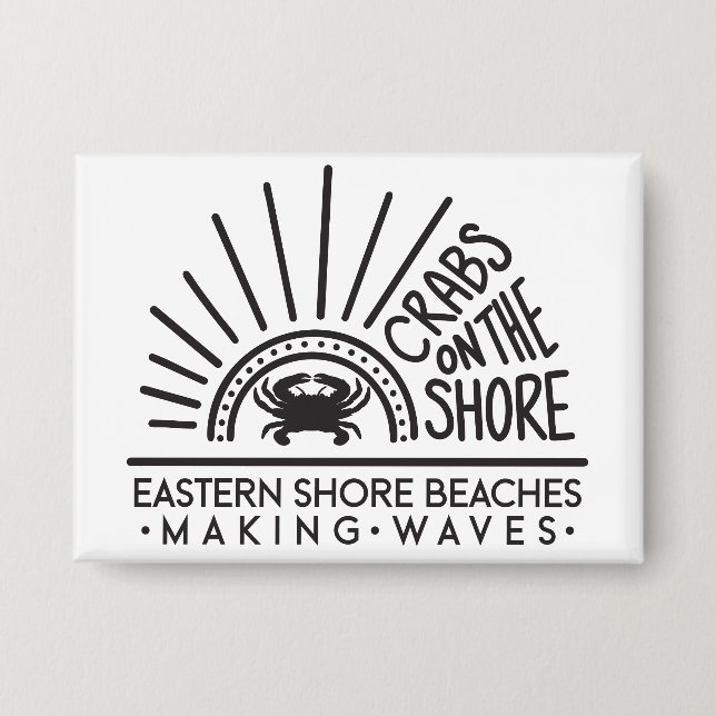 Badge Crabes sur le rivage - Bouton (Recto)