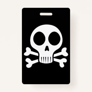Badge Crâne éffrayant sur un arrière - plan noir