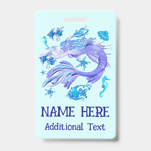 Badge Créature de Fée Violette Sirène