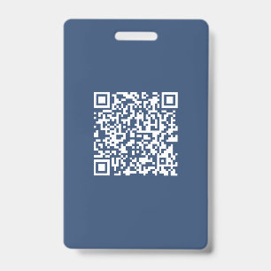Badge Créer un code QR analysable Bleu de marine