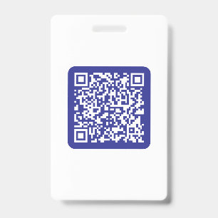 Badge Créer un code QR analysable Bleu foncé modifiabl