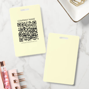 Badge Créer un code QR Jaune pâle