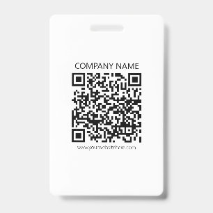 Badge Créez votre propre code QR   Noir et blanc