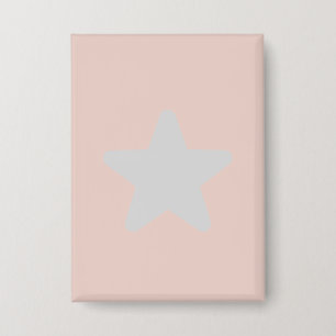 Badge Crème avec bouton de crème à fond d'argent