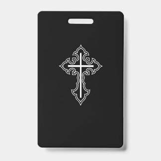 Badge croix chrétienne