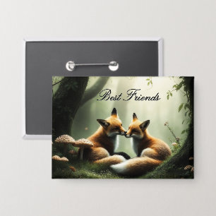 Badge Cuddle Fox dans Misty Forest Personnalisé