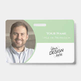 Badge Custom Employee, Photo, Name, Title, Logo, Barcode