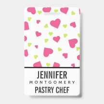 Cute rose et vert Tumbling Hearts Motif