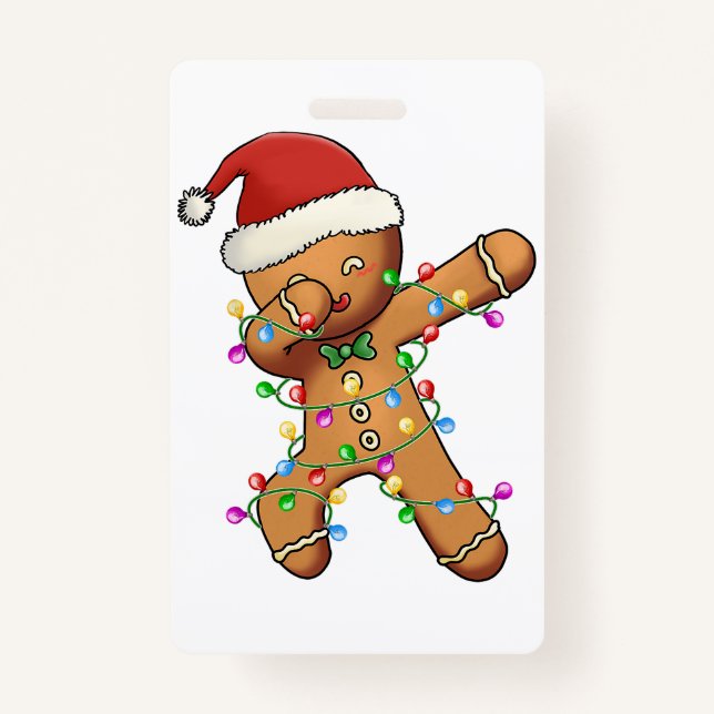 Badge Dabbing Elf Christmas Tree Lights Xmas Family Matc (Devant)