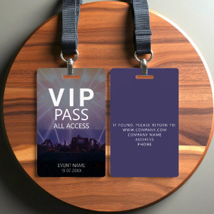 Badge d'accès personnalisé pour l'événement VIP to