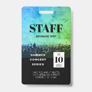Badge d'accès tout public pour le personnel person