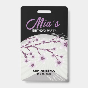 Badge d'accès VIP à la fête d'anniversaire