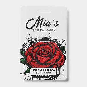 Badge d'accès VIP à la fête d'anniversaire