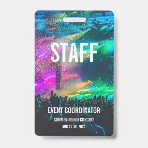 Badge d'accès VIP personnalisé pour concert - Pers