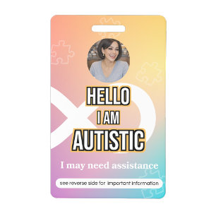 Badge d'alerte de photo d'identification pour l'au