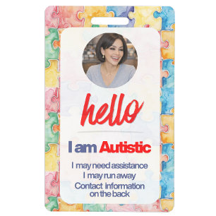 Badge d'alerte médicale pour enfant ou adulte avec