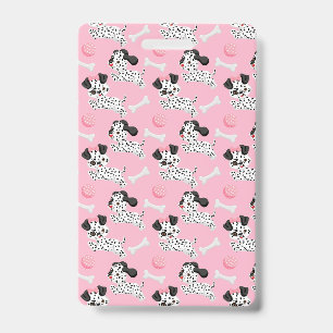 Badge Dalmatiens Chiots Taches Noires Rose Jouet Balle B
