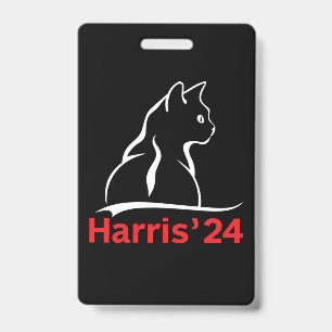Badge Dames de chat pour Kamala Cat 2024 Président Kamal