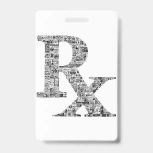 Badge d'annonces vintage apothecary pharmacie Rx