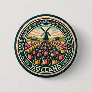 Badge d'art de voyage Holland Pays-Bas