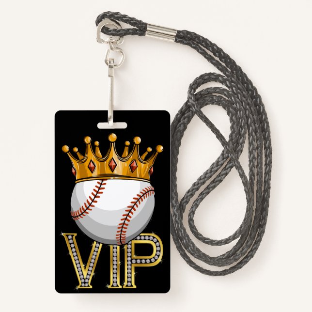 Badge de bannière de baseball VIP (Devant avec lanière)
