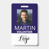 Badge de bénévole | Étiquette de nom personnalisée