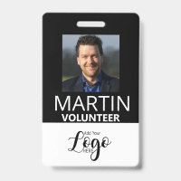Badge de bénévole | Étiquette de nom personnalisée