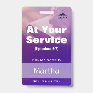 Badge de bénévole personnalisé pour les services a