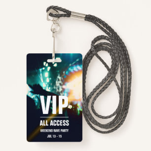 Badge de carte de concert d'accès VIP personnalisé