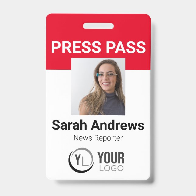 Badge de carte de presse photo (Avant)