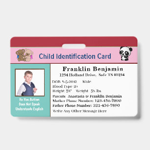 Badge de carte personnalisée de photo d'identité