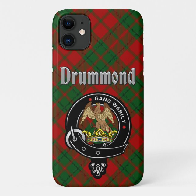 Badge de clan Drummond et étui téléphonique Tartan (Dos)