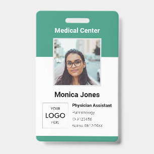 Badge de code QR photo de l'employé Médicale